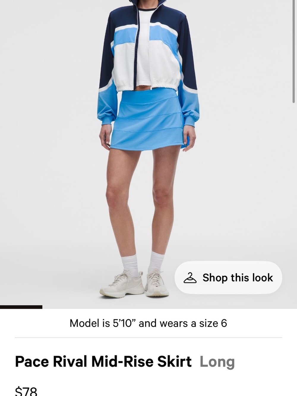 lululemon athletica Sky Blue Athletic Mini Skirt